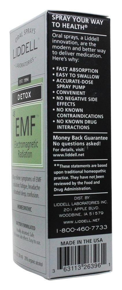 Comprar Pulverizador homeopático da radiação eletromagnética do EMF da desintoxicação - 1 fl. oz. Liddell Laboratories - Imagem 2