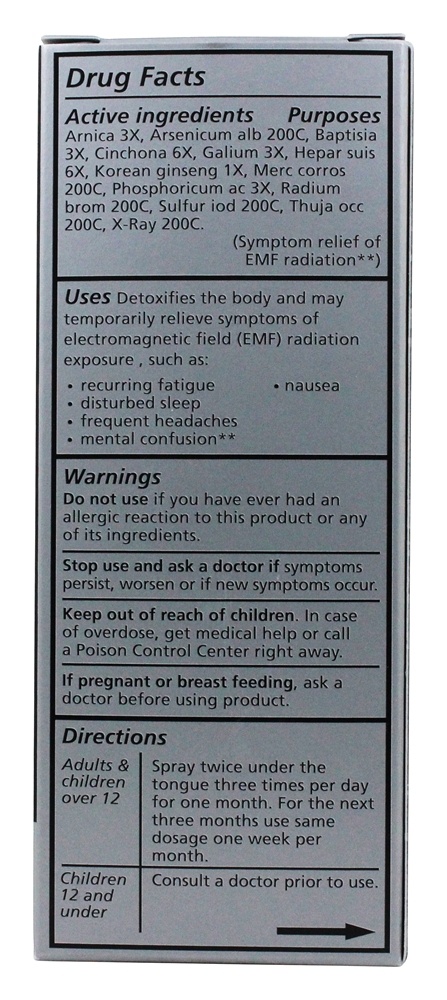 Comprar Pulverizador homeopático da radiação eletromagnética do EMF da desintoxicação - 1 fl. oz. Liddell Laboratories - Imagem 3