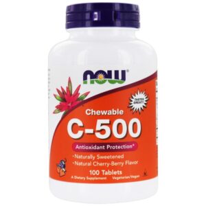 Comprar Vitamina C-500 Antioxidante, proteção para mastigar Cherry-Berry 500 mg . - 100 comprimidos mastigáveis NOW Foods