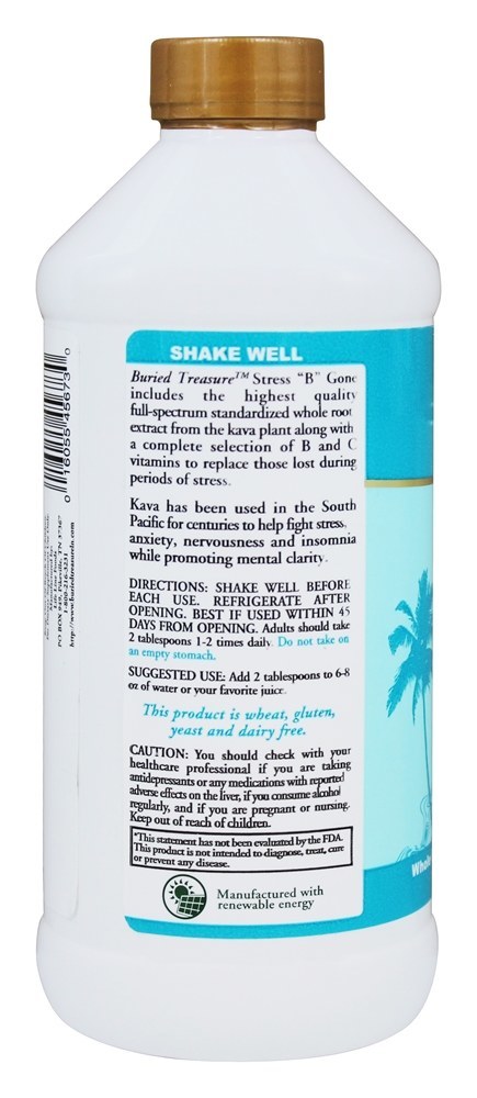 Comprar Estresse B Ido com Kava Kava Alto Potência - 16 fl. oz. Buried Treasure Products - Imagem 3