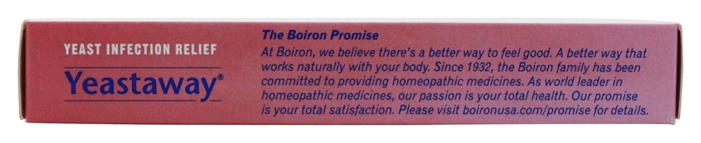 Comprar Medicamento homeopático Yeastaway para alívio de infecções fúngicas - 7 Supositórios Boiron - Imagem 3
