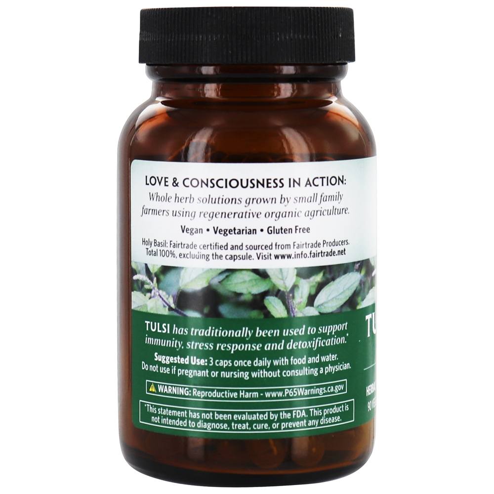 Comprar Resposta positiva ao estresse da manjericão Tulsi-Santo - Cápsulas vegetarianas 90 Organic India - Imagem 3