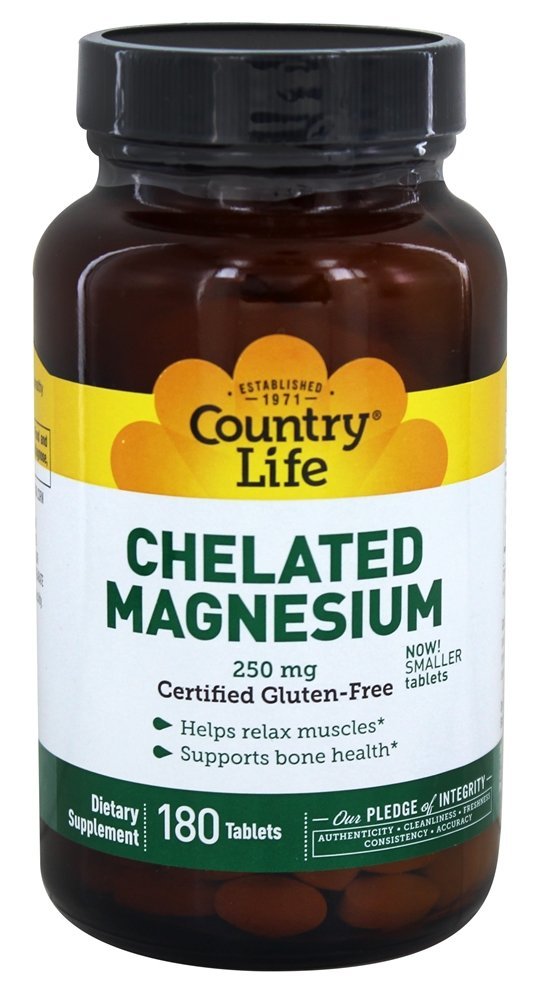 Comprar Magnésio Quelato 250 mg. - 180 Tablets Country Life