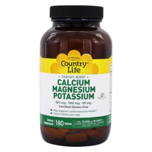 Comprar Alvo-Mina Cálcio-Magnésio Potássio - 180 Tablets Country Life