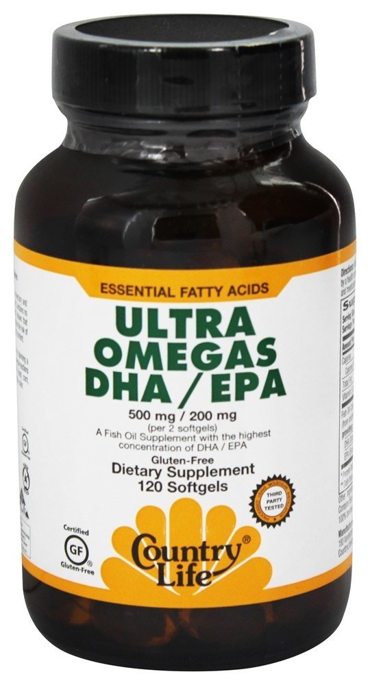 Comprar Ultra Omegas DHA/EPA 500 mg/200 mg - 120 Softgels Country Life