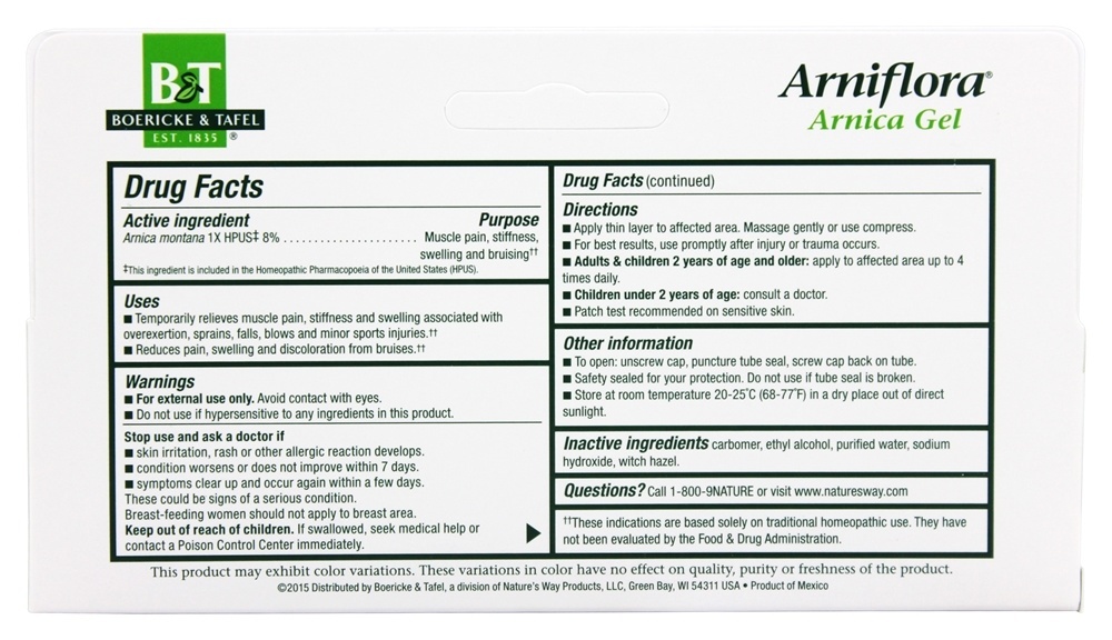 Comprar Arniflora Arnica Gel - 2.75 oz. Boericke & Tafel - Imagem 2