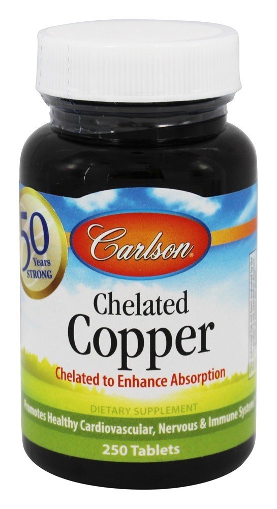 Comprar Cobre Quelato 5 mg. - 250 Tablets Carlson Labs