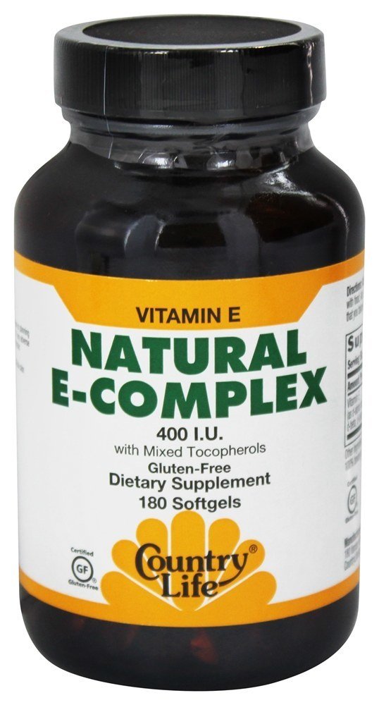Comprar Complexo Natural de Vitamina E com Tocoferóis Mistos 400 UI - 180 Softgels Country Life