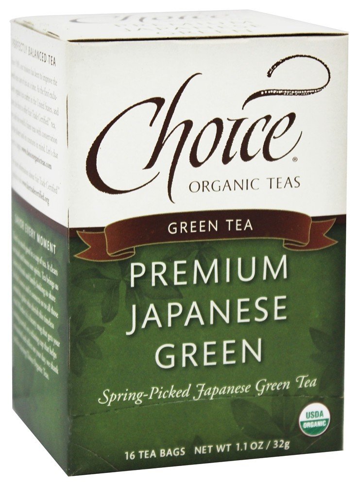 Comprar Chá Verde Premium Japonês - 16 Saquinhos de Chá Choice Organic Teas