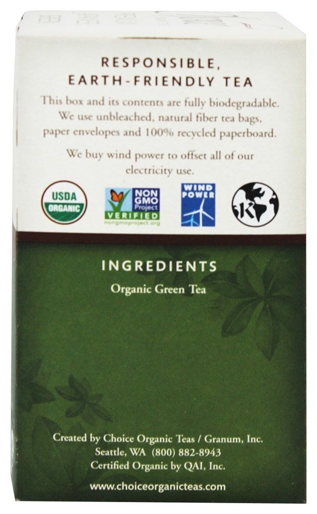 Comprar Chá Verde Premium Japonês - 16 Saquinhos de Chá Choice Organic Teas - Imagem 2