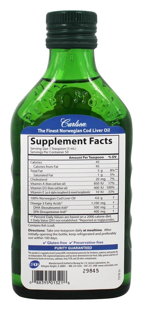 Comprar Óleo de Fígado de Bacalhau Norueguês - 8.4 fl. oz. Carlson Labs - Imagem 2