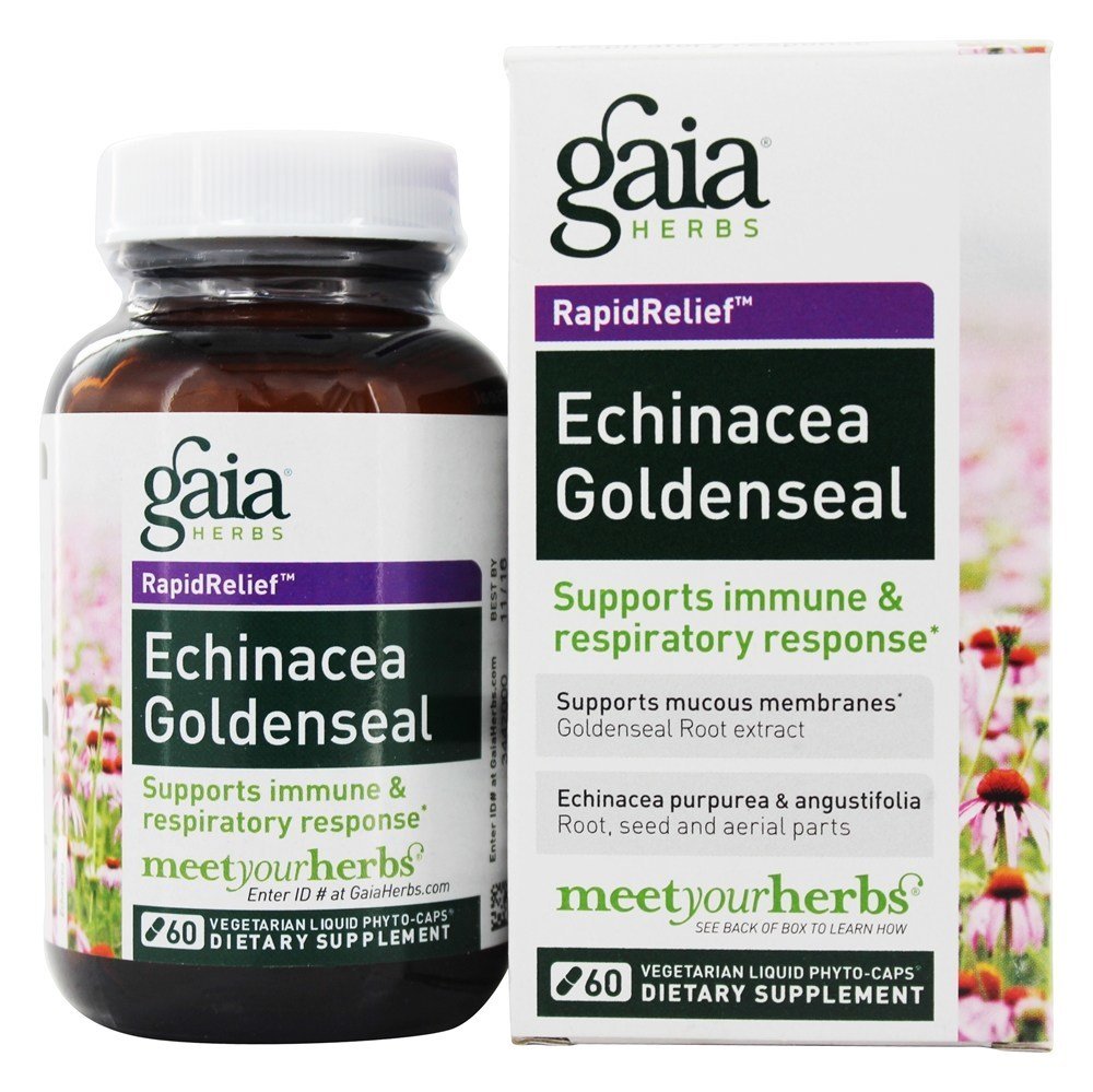 Comprar Cápsulas Phyto líquidas de Echinacea Goldenseal - Cápsulas vegetarianas 60 Gaia Herbs