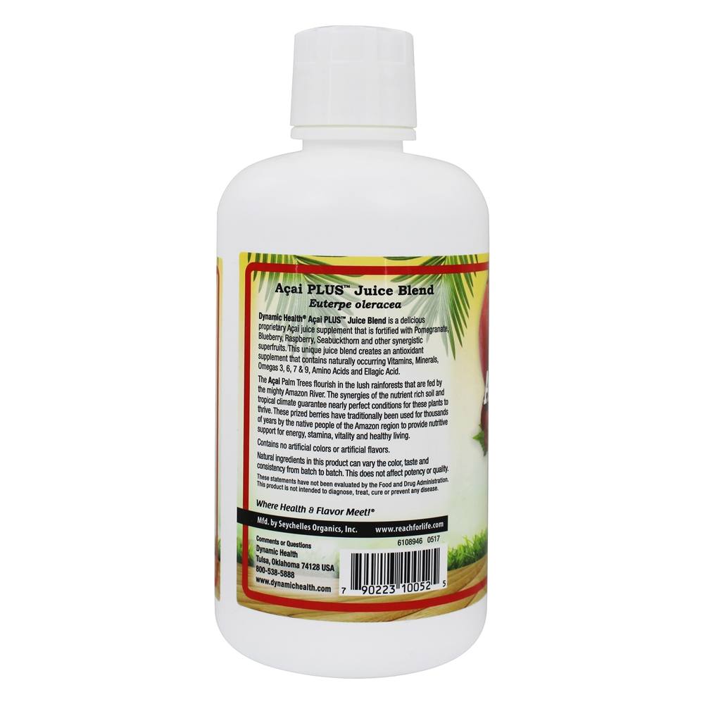 Comprar Suco Açaí Plus Com Espinheiro Marítimo, Romã, Mirtilo & Framboesa - 32 fl. oz. Dynamic Health - Imagem 3