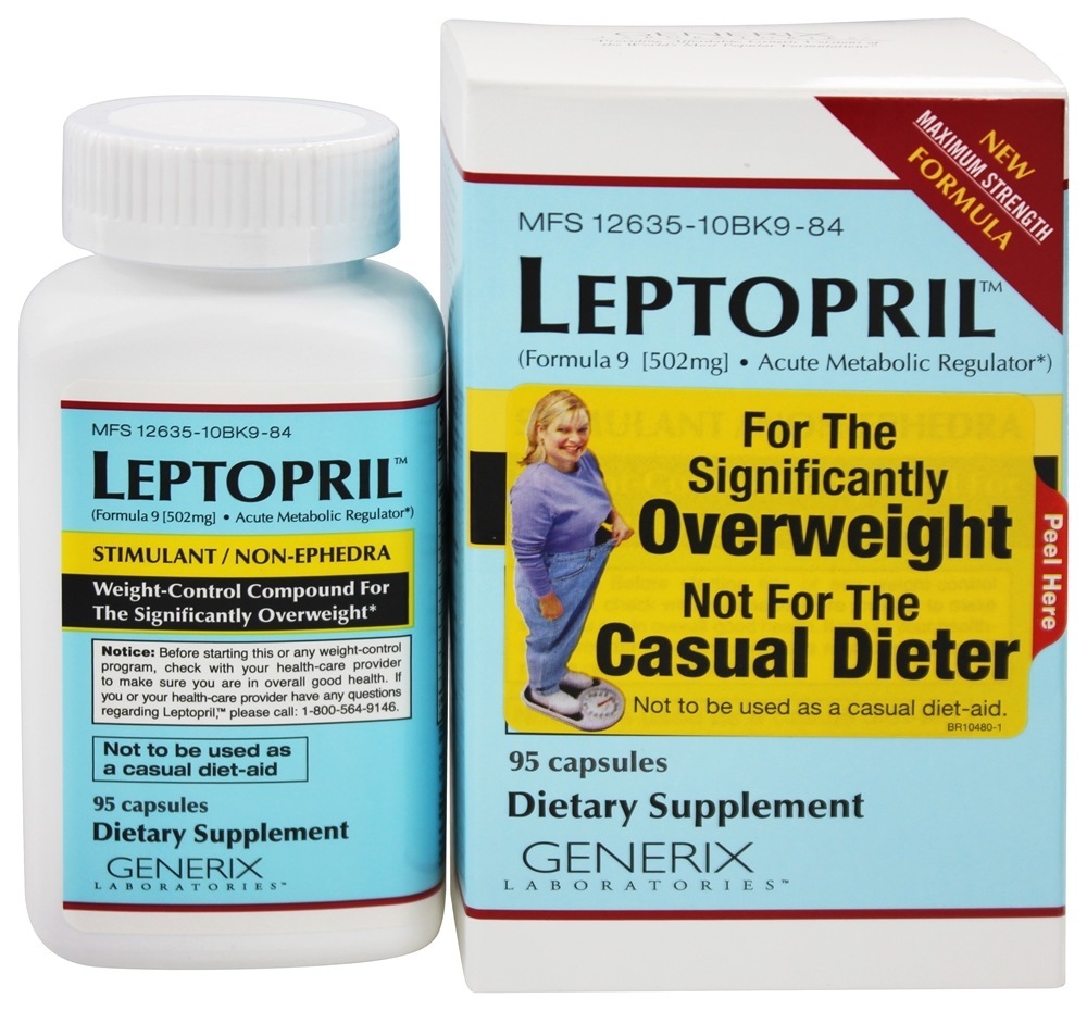 Comprar Composto de controle de peso Leptopril para o excesso de peso significativamente - Cápsulas 95 Generix Laboratories