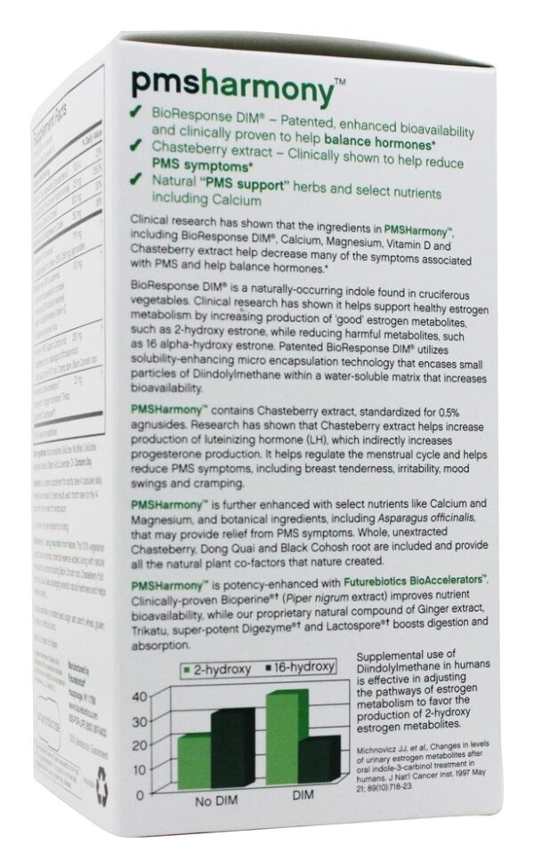 Comprar PMS Harmony Complexo Avançado Para a TPM - Cápsulas vegetarianas 56 Futurebiotics - Imagem 4