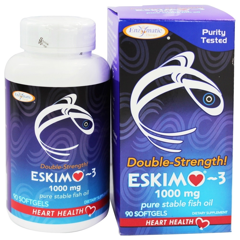 Comprar Eskimo-3 Óleo de Peixe Estável Natural Dupla Força 1000 mg. - 90 Softgels Enzymatic Therapy