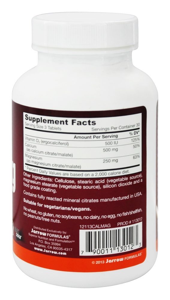 Comprar Calmag Citratos Malat Fórmula - 90 Comprimidos vegetarianos Jarrow Formulas - Imagem 2