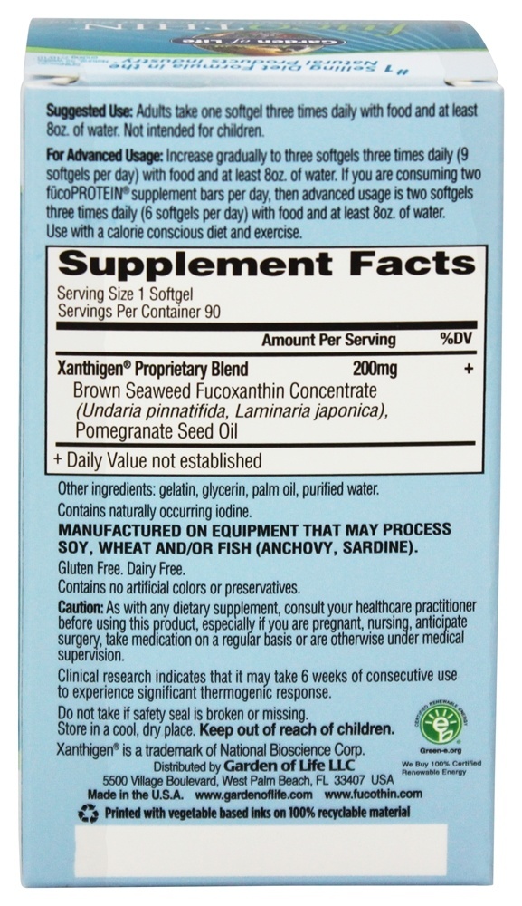 Comprar Fucoxantina Concentrada FucoTHIN - 90 Softgels Garden of Life - Imagem 2