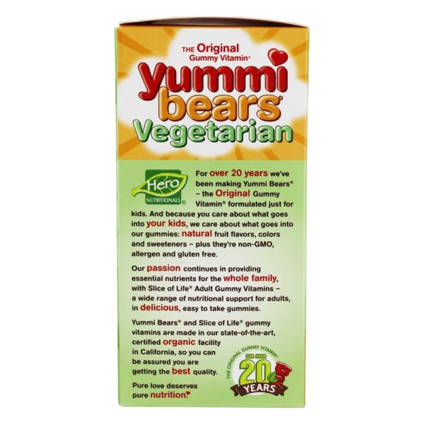 Comprar Yummi Bears Cálcio Vegetariano Infantil + Vitamina D3 - 90 Gummies Hero Nutritionals Products - Imagem 4