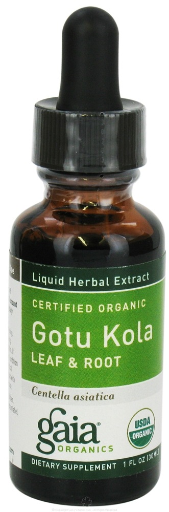 Comprar Folha de Gotu Kola e Orgânico Certificado de Raiz - 1 fl. oz. Gaia Herbs