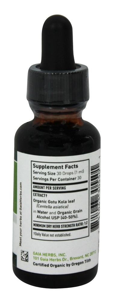Comprar Folha de Gotu Kola e Orgânico Certificado de Raiz - 1 fl. oz. Gaia Herbs - Imagem 2