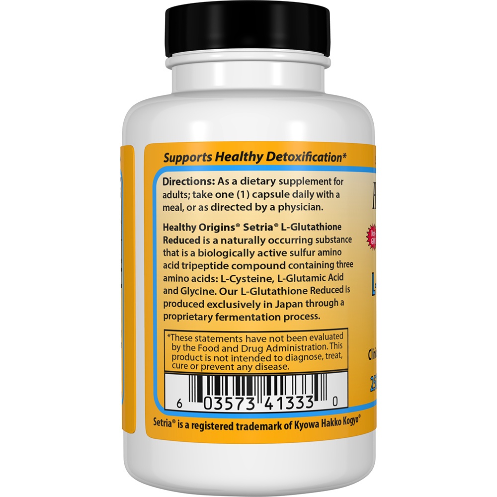 Comprar Setria L-Glutationa Reduzida 250 mg. - Cápsulas 60 Healthy Origins - Imagem 3
