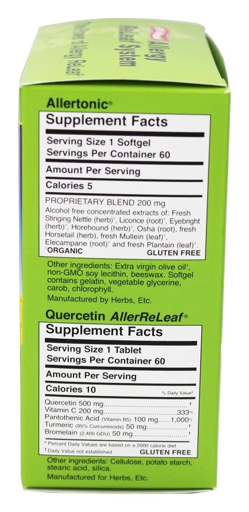 Comprar Sistema Allergy ReLeaf - 60 Allertonic Cápsula Gelatinosa & 60 Allerreleaf Comprimidos - 2 Frasco (s) Herbs Etc - Imagem 2