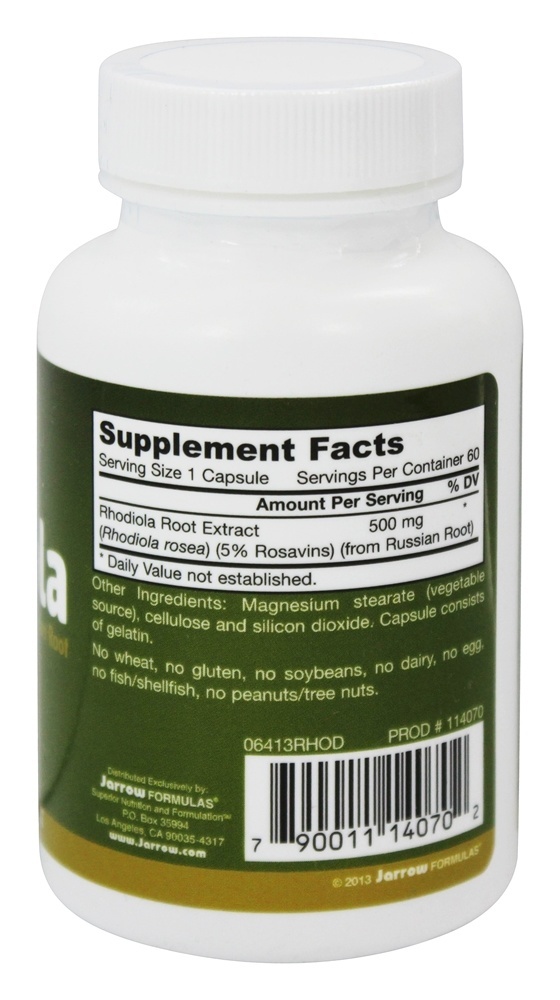 Comprar Rhodiola Rosea 500 mg. - Cápsulas 60 Jarrow Formulas - Imagem 2