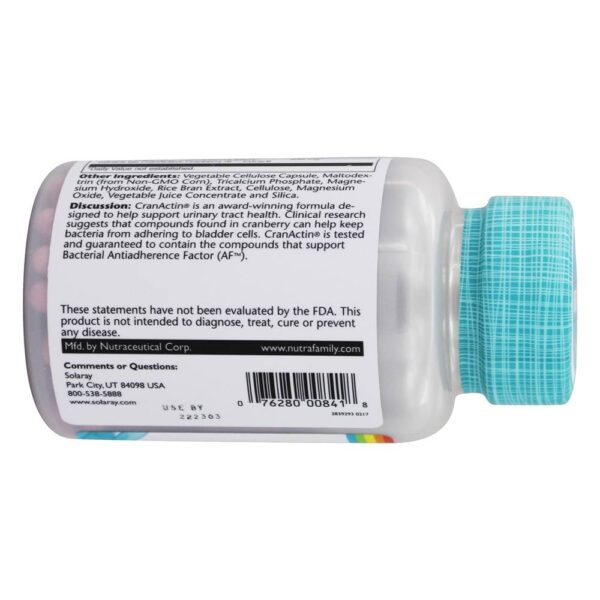 Comprar Clinicamente CranActin para a saúde do trato urinário - 120 Cápsula (s) vegetal (s) Solaray - Imagem 4