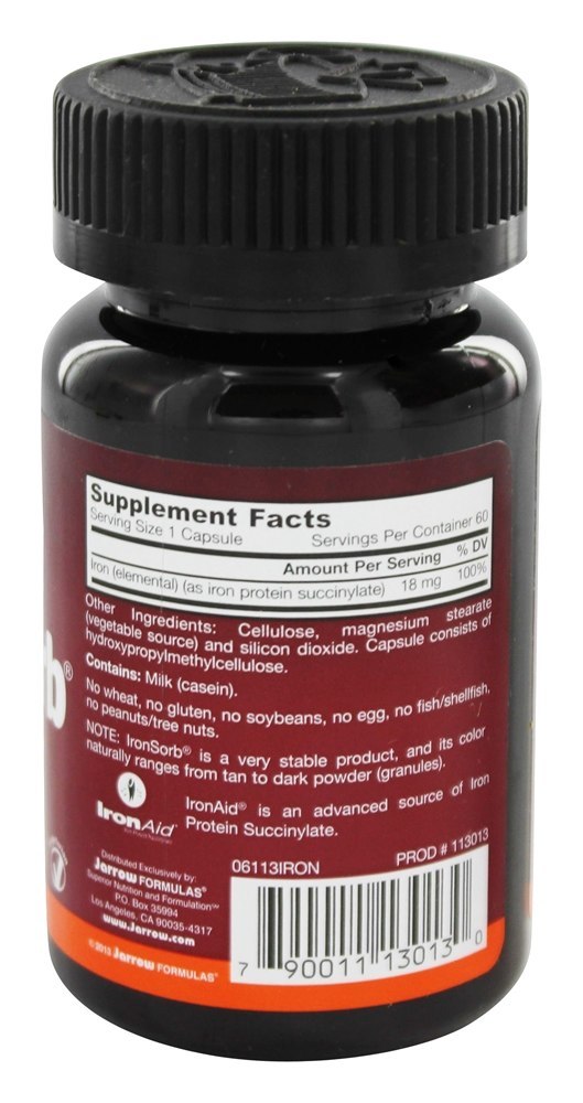 Comprar Ironsorb 18 mg. - Cápsulas 60 Jarrow Formulas - Imagem 2