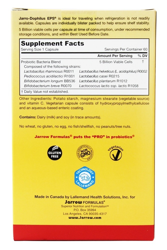 Comprar Jarro-Dophilus EPS Suplemento Probiótico 5 Bilhões de UFC - Cápsulas vegetarianas 60 Jarrow Formulas - Imagem 2