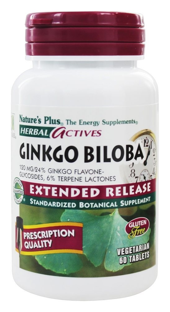 Comprar De ervas Ativos Alargado Liberar Ginkgo Biloba 120 mg. - 60 Tablets Natures Plus