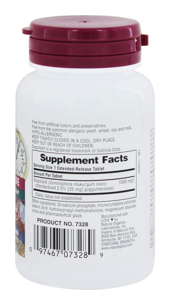 Comprar Herbal Actives Gugulipid de liberação estendida 1000 mg. - 30 Tablets Natures Plus - Imagem 2