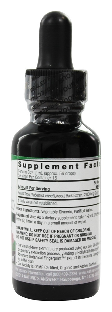 Comprar Pau D 'Arco Sem álcool - 1 fl. oz. Nature's Answer - Imagem 2