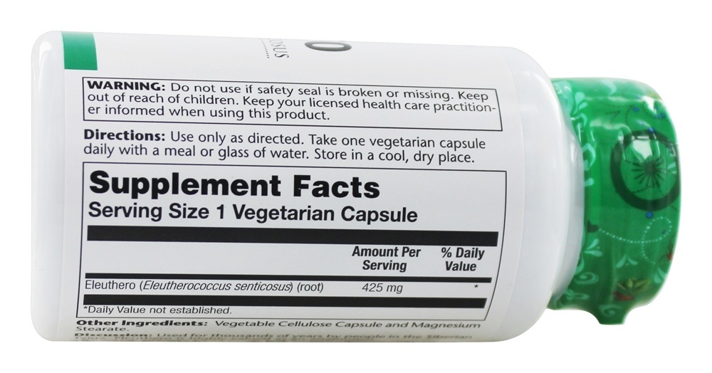 Comprar Eleuthero 425 mg. - Cápsulas 100 Solaray - Imagem 3