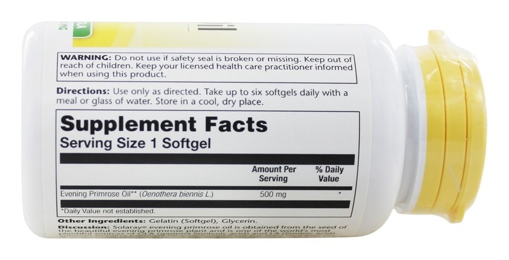 Comprar Óleo de Prímula Alta Potência 500 mg. - 90 Softgels Solaray - Imagem 3