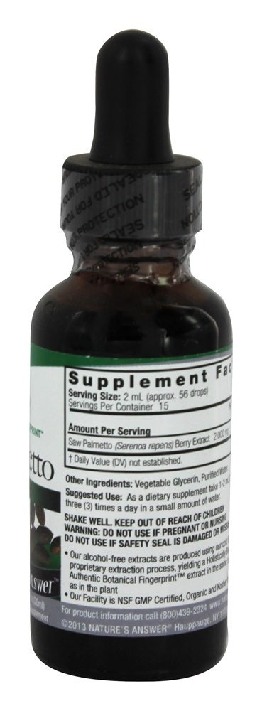 Comprar Serra Palmito Baga álcool Livre - 1 fl. oz. Nature's Answer - Imagem 2
