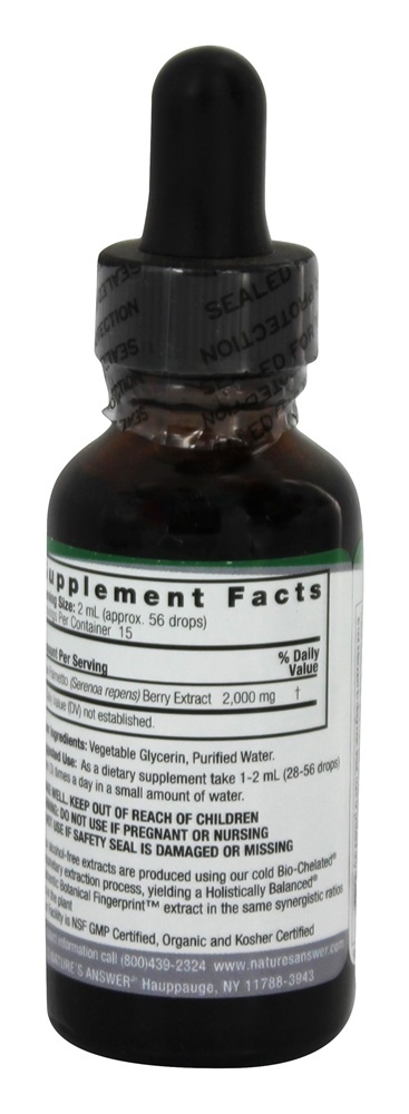 Comprar Serra Palmito Baga álcool Livre - 1 fl. oz. Nature's Answer - Imagem 3