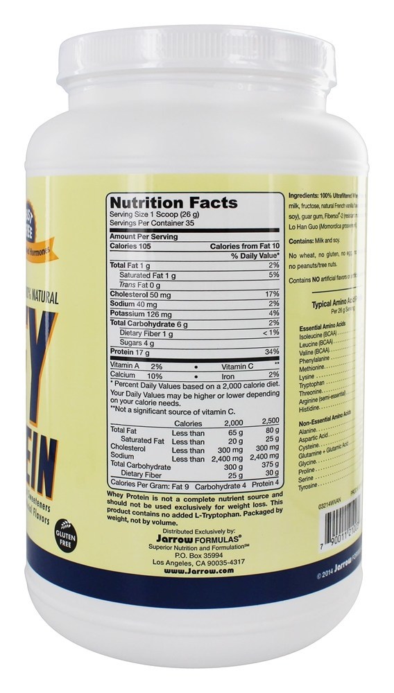 Comprar Soro de Baunilha Francês Proteína Whey Protein - 2 lbs. Jarrow Formulas - Imagem 2