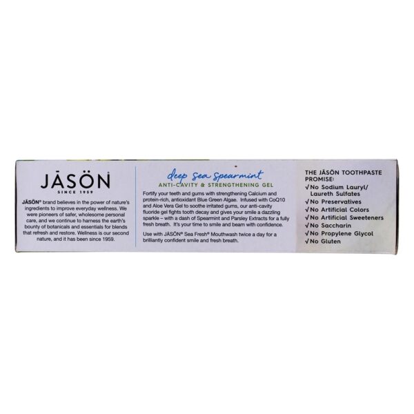 Comprar Sea Fresh Anti-Cavidade & Gel De Fortalecimento Com Hortelã Fluoreto Do Mar Profundo - 6 oz. JASON Natural Products - Imagem 4