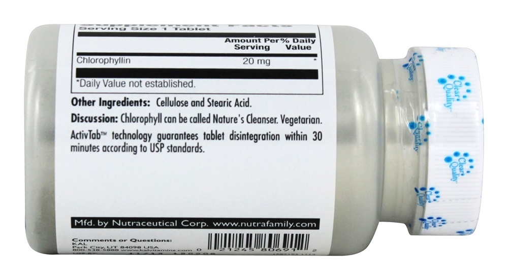 Comprar Clorofila - 100 Tablets Kal - Imagem 2
