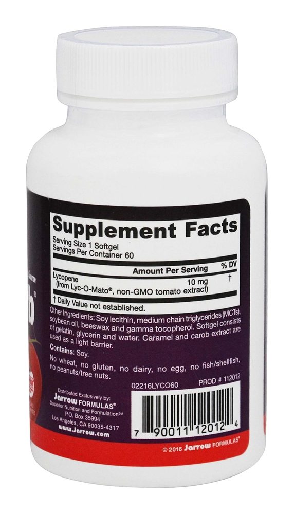 Comprar Lyco-Sorb 10 mg. - 60 Softgels Jarrow Formulas - Imagem 2