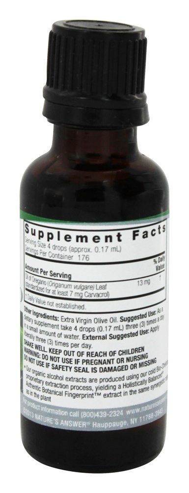 Comprar Óleo de folha de orégano sem álcool - 1 fl. oz. Nature's Answer - Imagem 2