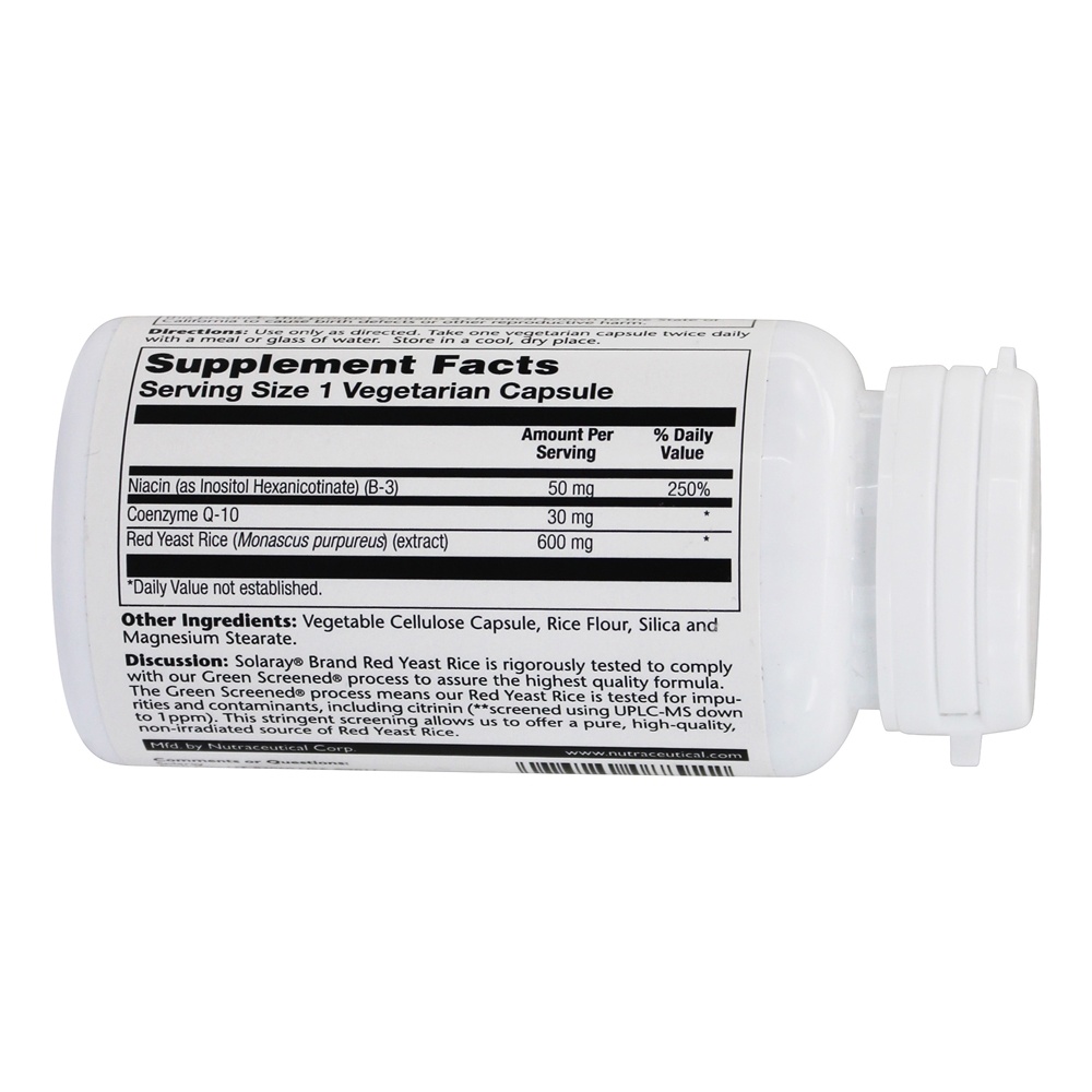 Comprar Arroz Red Yeast Plus CoQ-10 - Cápsulas vegetarianas 60 Solaray - Imagem 3