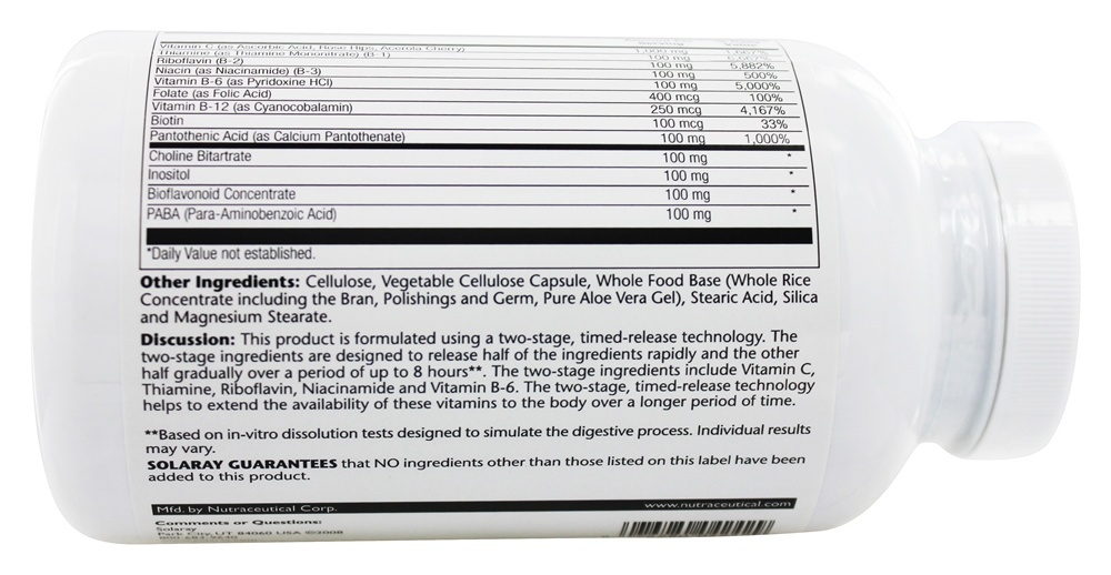 Comprar Estresse Bimétrico de Dois Estágios Mega B - Cápsulas vegetarianas 240 Solaray - Imagem 3