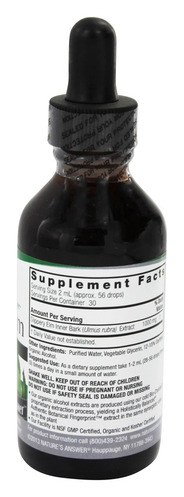 Comprar Álcool orgânico da casca interna do olmo escorregadiço - 2 fl. oz. Nature's Answer - Imagem 2