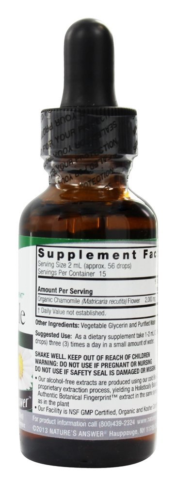Comprar Flores de camomila sem álcool orgânico - 1 oz. Nature's Answer - Imagem 2