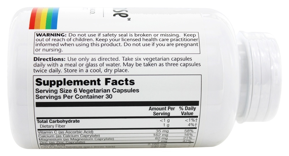 Comprar Levedura-Purificação - Cápsulas vegetarianas 180 Solaray - Imagem 2