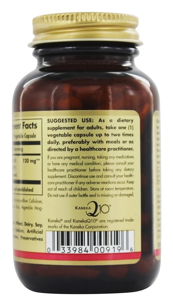 Comprar CoQ-10 120 mg. - Cápsulas vegetarianas 60 Solgar - Imagem 3
