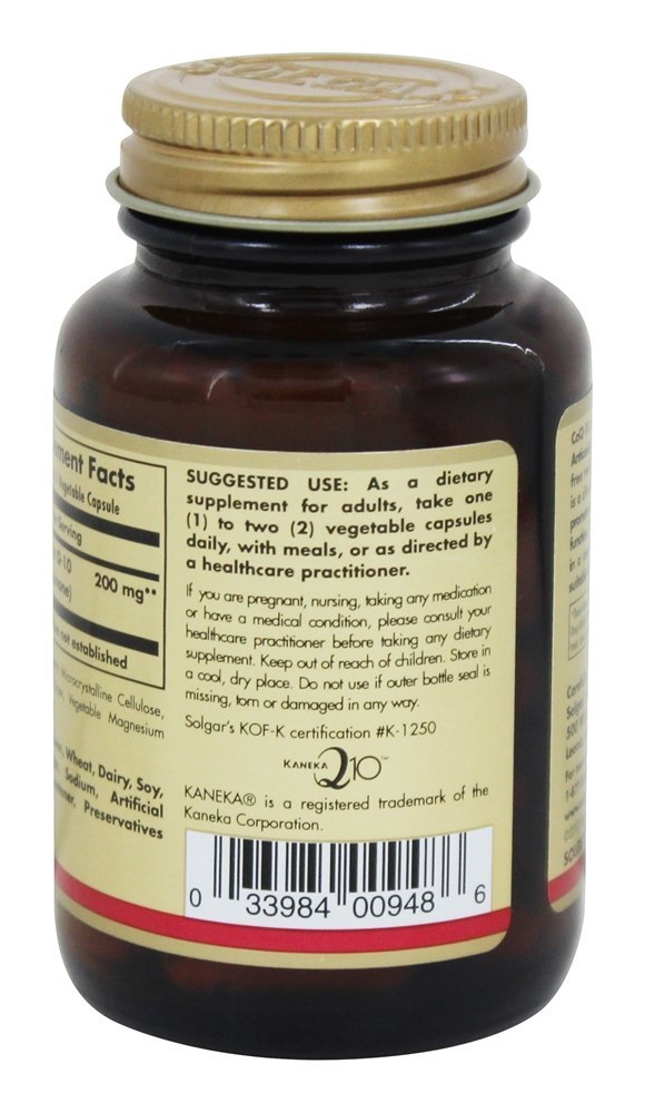 Comprar CoQ-10 Vegetariana 200 mg. - Cápsulas vegetarianas 30 Solgar - Imagem 3